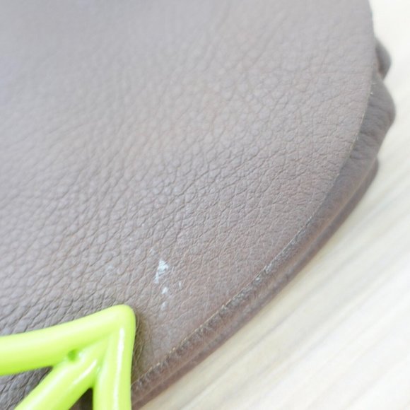 Brown Leather Clutch Crossbody‎ Sling Italian Purse Small Camel Genuine ITALY - Picture 6 of 12